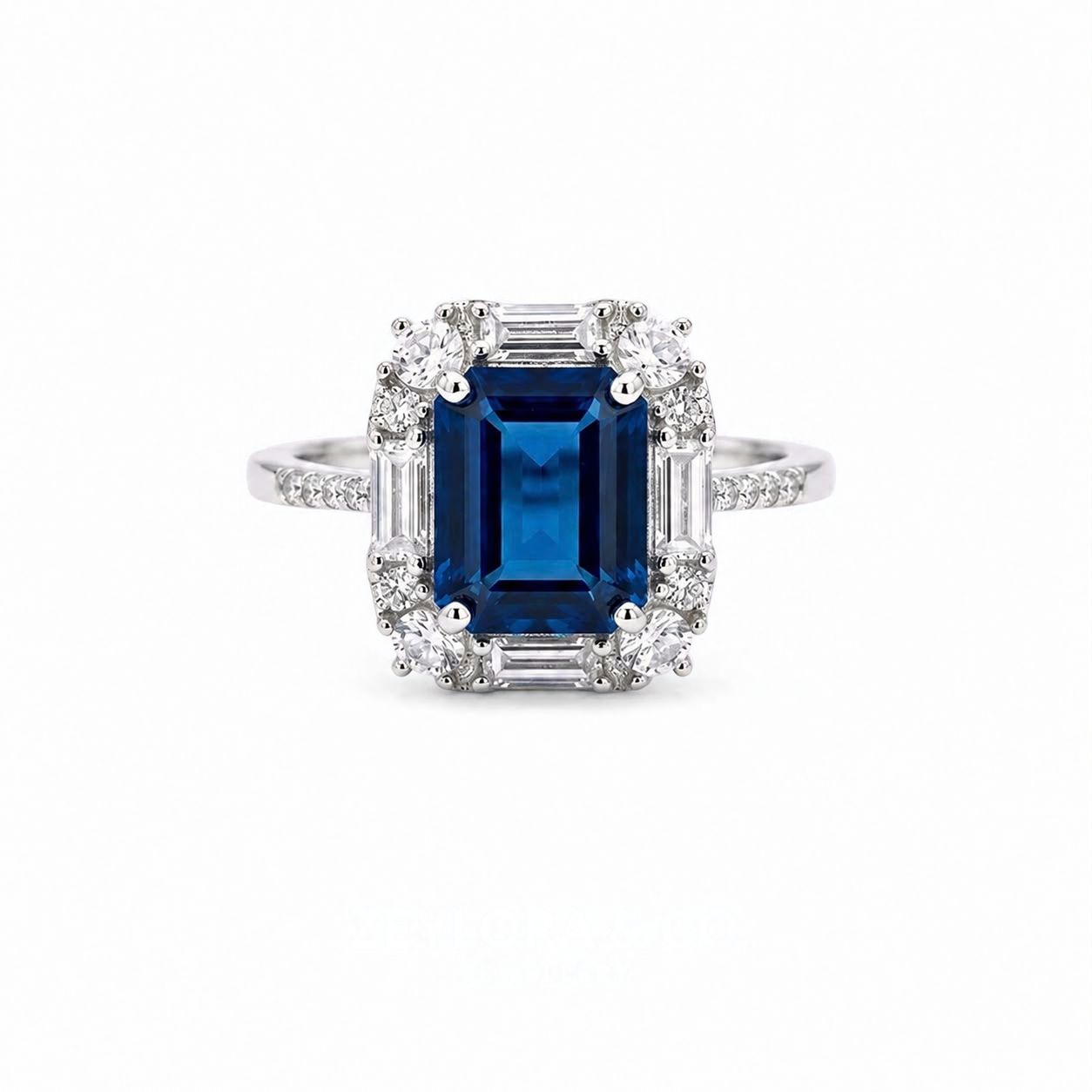 natural blue topaz Ring 